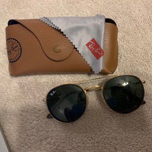 rayban double bar round sunglasses